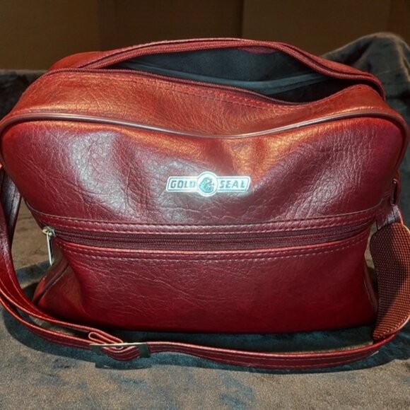 Dark Red Bag with Long Strap - Picture 1 of 3